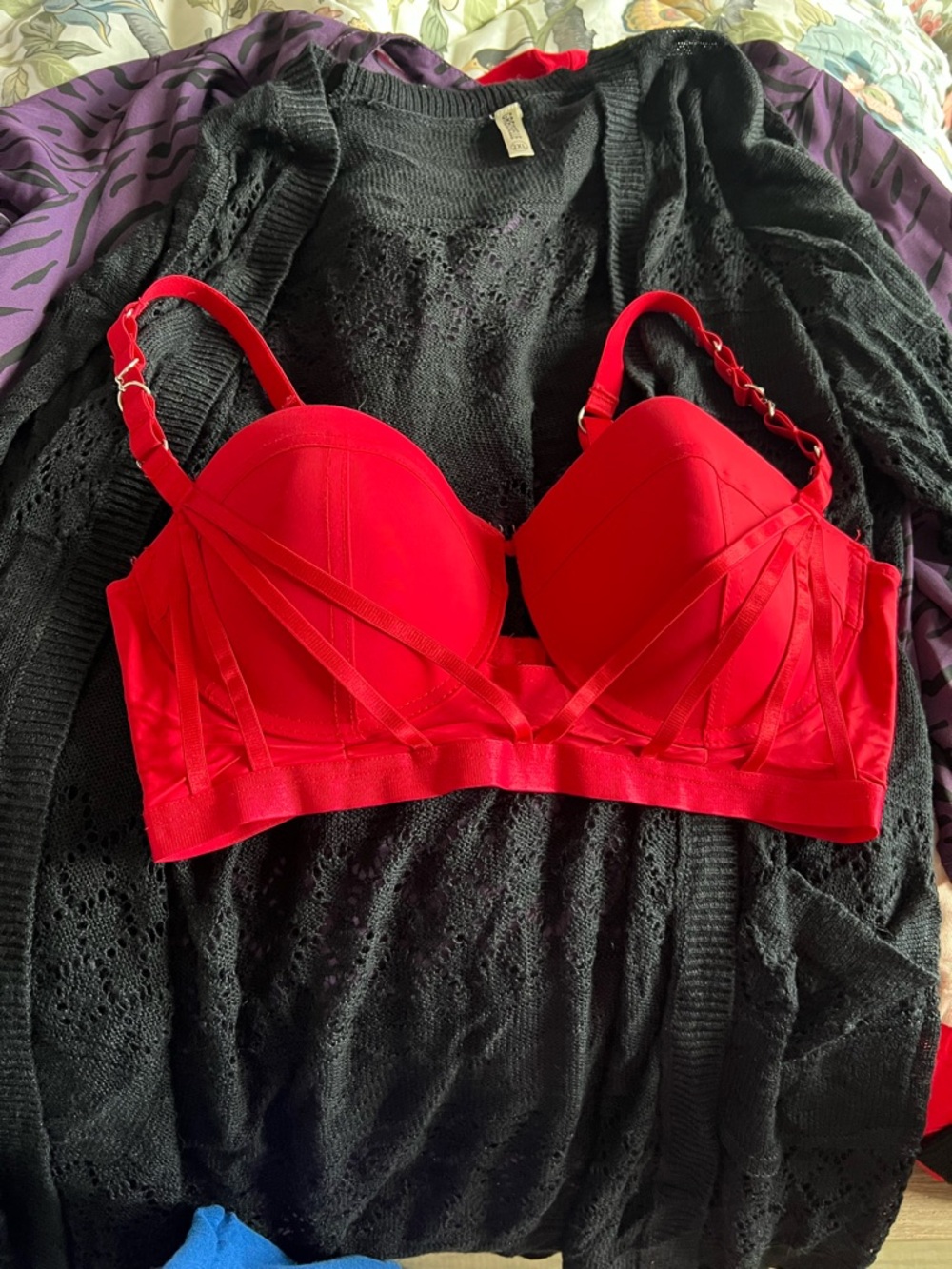 Jezebel Red Strappy, Sexy Bra